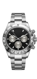Torvex Silver Steel Black Dial
