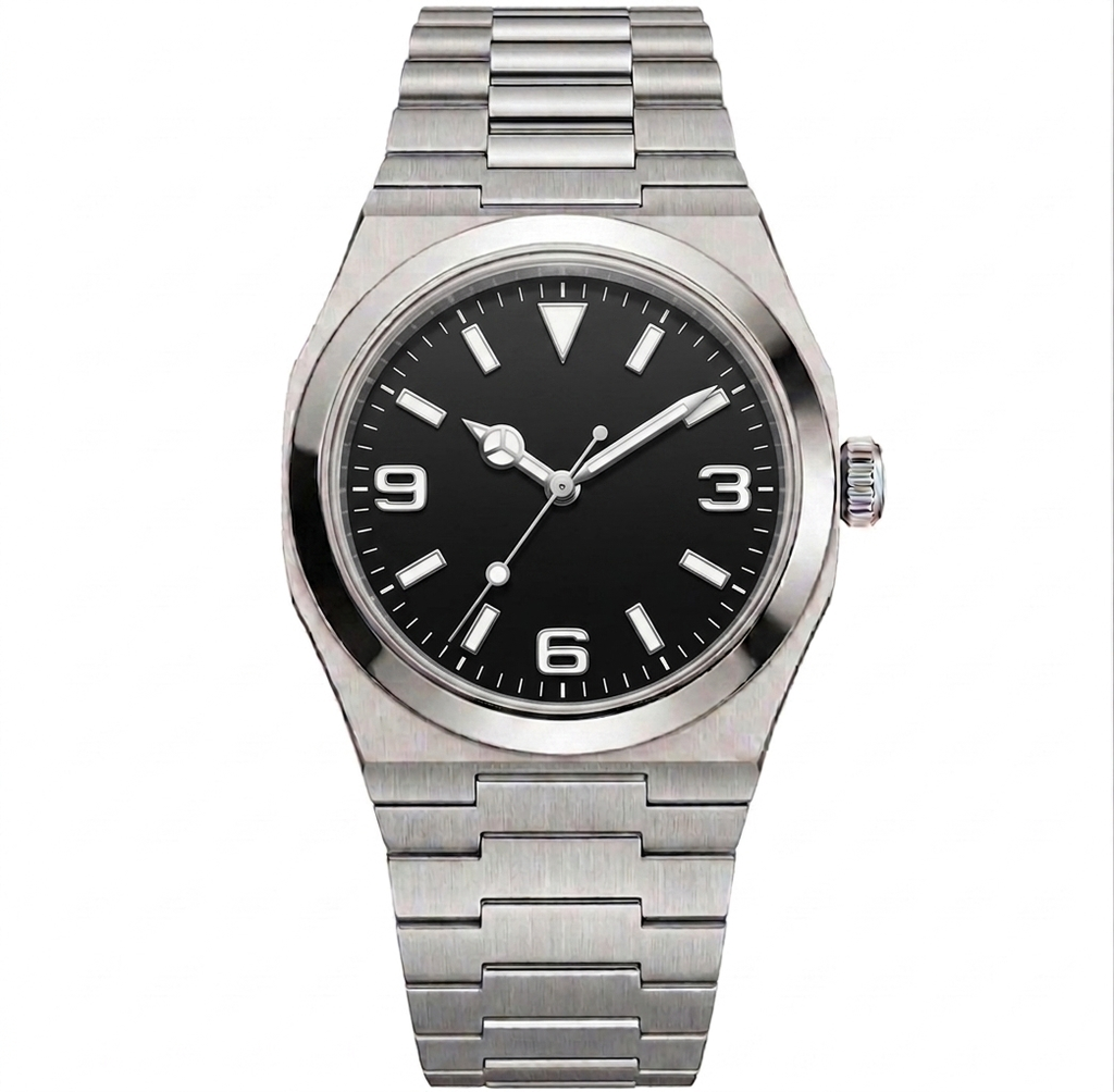 Oris Silver Steel Black Dial