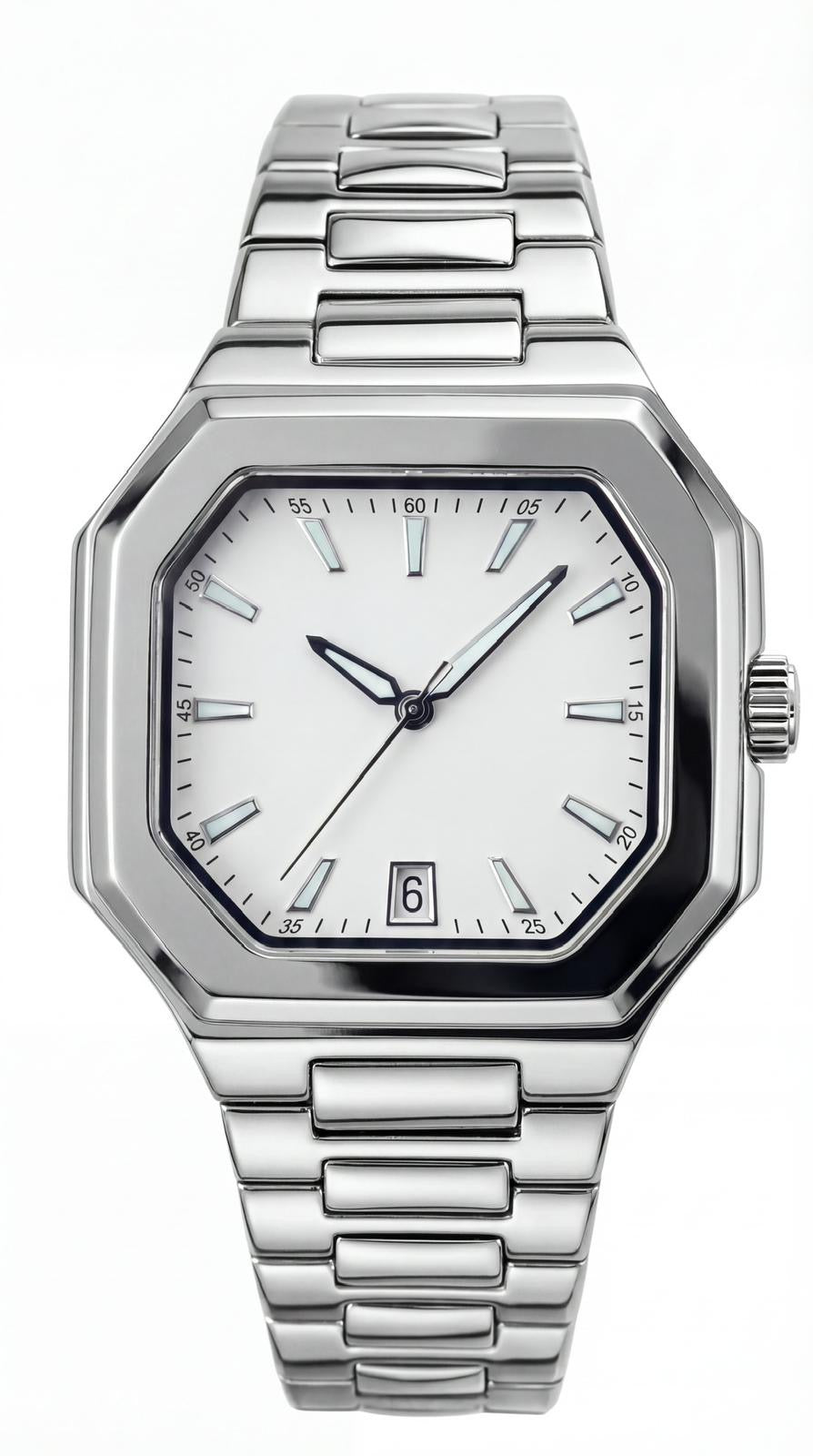 Montier Silver Steel White Dial